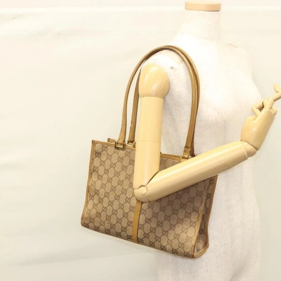 GUCCI GG Canvas Jackie Shoulder Bag Beige Gold 002 1073 3444 Auth 119187 - Picture 3 of 16